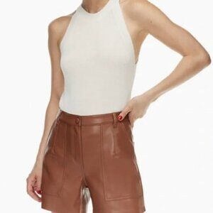 Wilfred By Aritzia White Sleeveless Halter Knit Top - 2XL